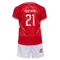 Maglie da calcio Danimarca Morten Hjulmand #21 Prima Maglia Bambino Europei 2024 Manica Corta (+ Pantaloni corti)